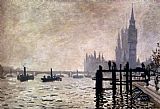 Claude Monet The Thames And The Houses Of Parliament painting